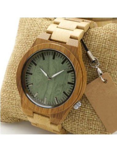 Montre à Quartz en bois de bambou 100% naturel Comparez plus de prix