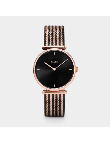 Cluse - Montre La Triomphe Mesh Bicolore Noire Rose Gold suggérées chez