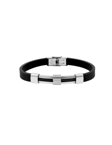 Pixies - Bracelet Homme Silicone Noir & Fil De Cable france