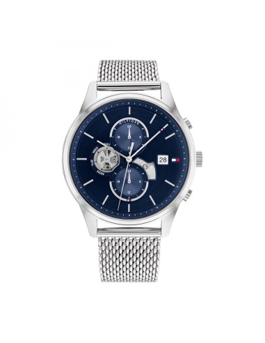 Tommy Hilfiger - Montre Weston Homme Argentée et Cadran Bleu s'inspire de l'anatomie humaine